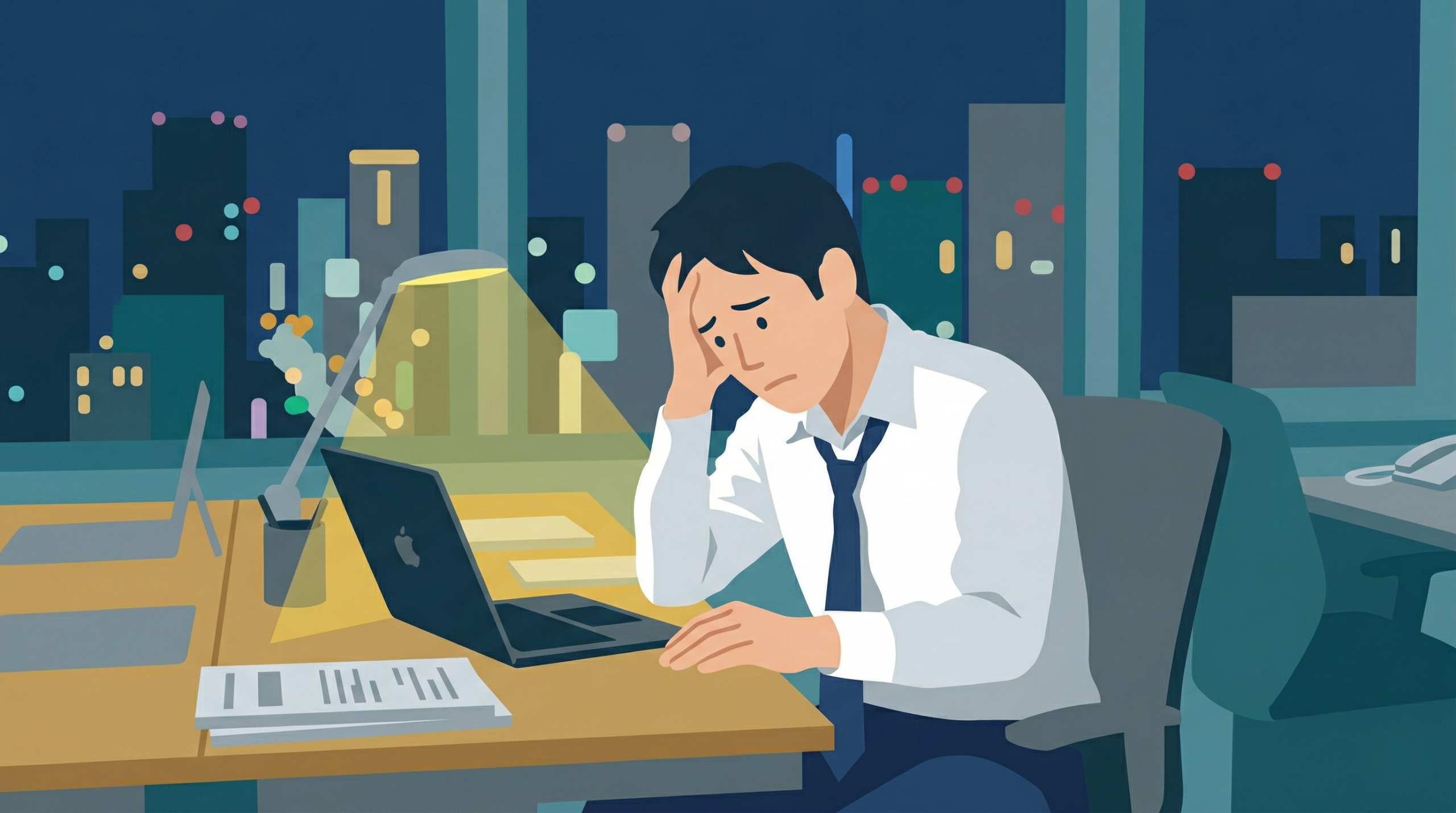 悩む会社員のイメージ